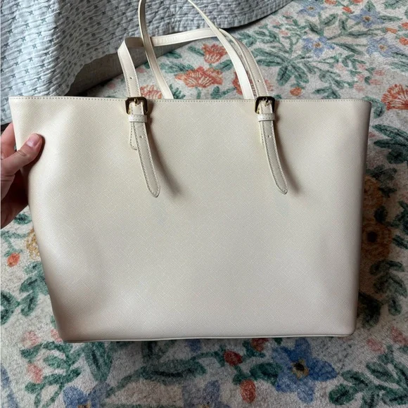 Cream Laptop Tote Bag - Picture 4 of 10